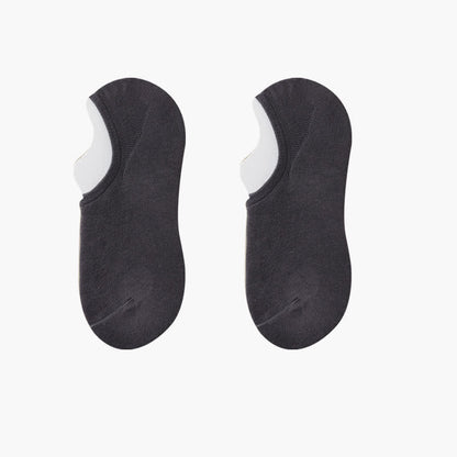 Solid Color Stretch No Show Socks(8 Pairs) - Dark Grey - EU42-48(US8.5-13) - image 16