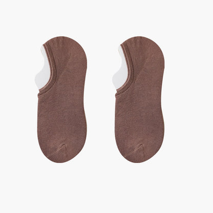 Solid Color Stretch No Show Socks(8 Pairs) - Coffee - EU42-48(US8.5-13) - image 10