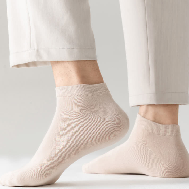 Plus Size Solid Color Stretch Cotton Ankle Socks(8 Pairs)