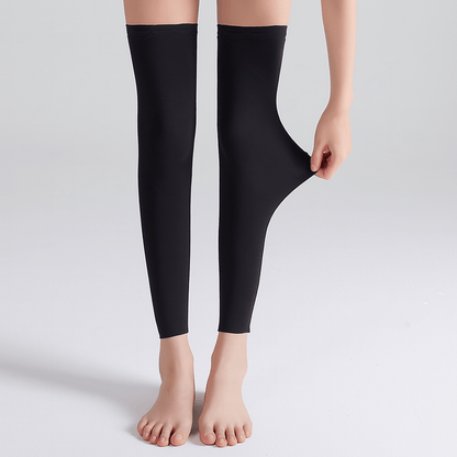 Modal Solid Color Breathable Thigh High Compression Sleeves - image 0