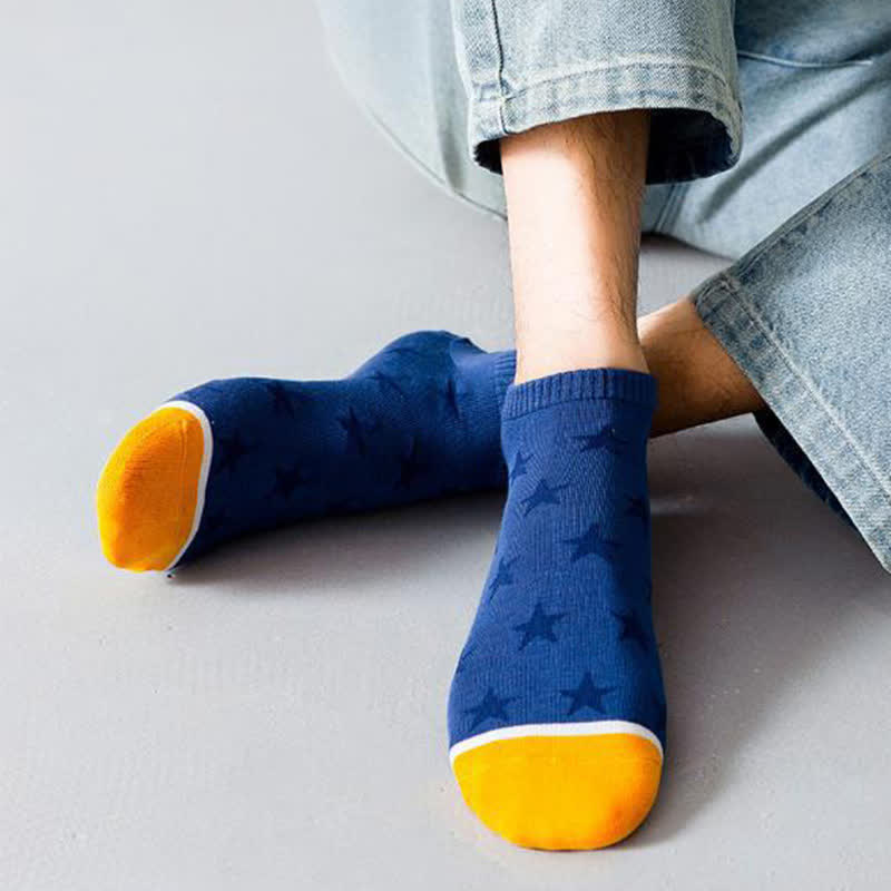 Star Print Breathable Cotton Ankle Socks(5 Pairs) - image 6