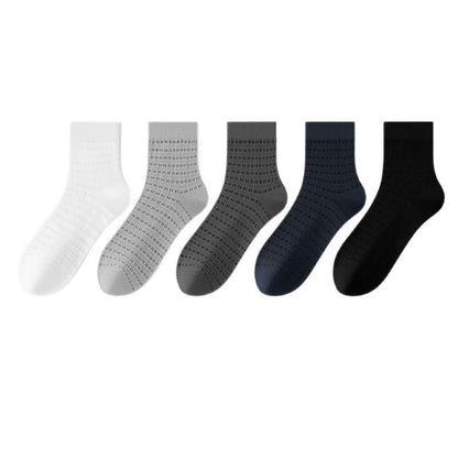 Mesh Hollow Bamboo Fiber Ankle Socks(5 Pairs)