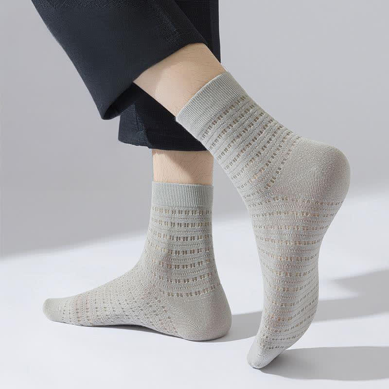 Mesh Hollow Bamboo Fiber Ankle Socks(5 Pairs)