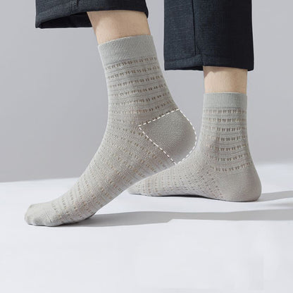 Mesh Hollow Bamboo Fiber Ankle Socks(5 Pairs)