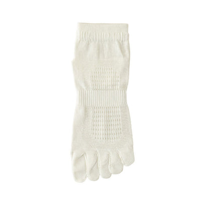 Pure Cotton Mesh Five-toe Ankle Socks(3 Pairs)