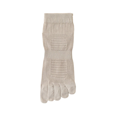 Pure Cotton Mesh Five-toe Ankle Socks(3 Pairs)