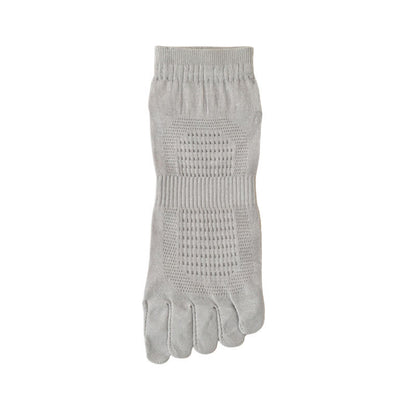 Pure Cotton Mesh Five-toe Ankle Socks(3 Pairs) - Light Gray - EU39-45(US6-11) - image 8