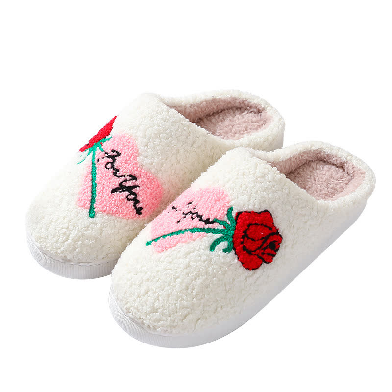 Plus Size Rose Heart Slippers - image 5
