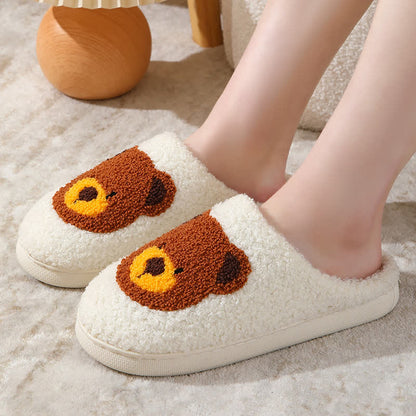 Plus Size Cartoon Bear Print Indoor Slippers - image 0