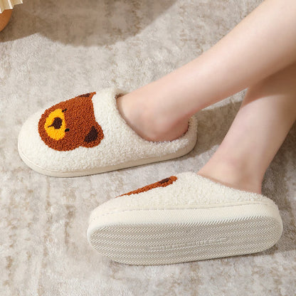 Plus Size Cartoon Bear Print Indoor Slippers - image 3