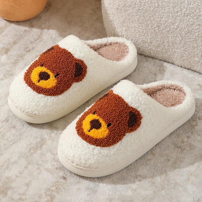Plus Size Cartoon Bear Print Indoor Slippers - image 4