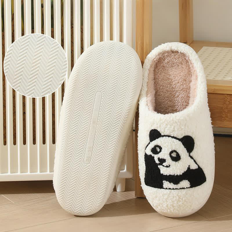 Plus Size Cartoon Panda Print Slippers - image 3