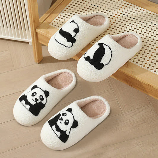 Plus Size Cartoon Panda Print Slippers - image 0