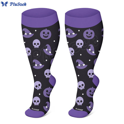 Plus Size Cute Halloween Styles Compression Socks - image 1