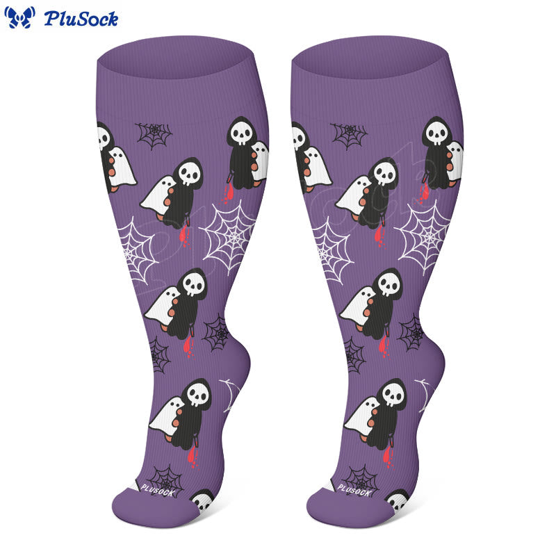 Plus Size Cute Halloween Styles Compression Socks - image 3