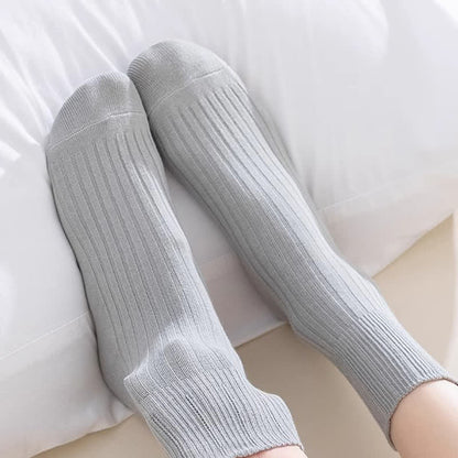 Loose Fit Cotton Quarter Socks with Lettuce Edge(4 Pairs)