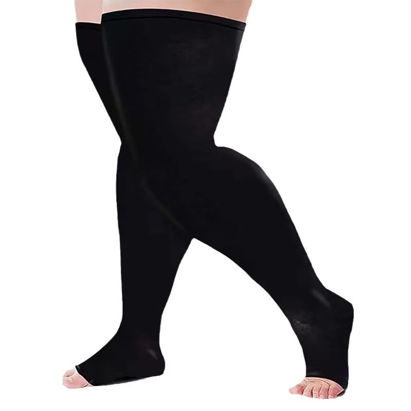 Bundle Plus Size Thigh High Compression Socks + Calf Sleeves - image 2