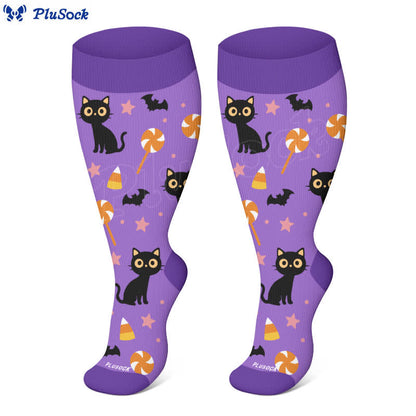 Plus Size Halloween Ghost Series Compression Socks - image 2