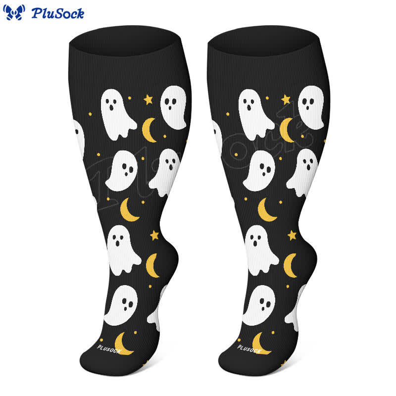 Plus Size Halloween Ghost Series Compression Socks - image 8