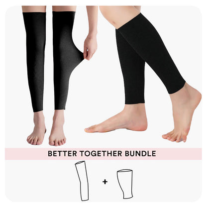 Bundle Modal Solid Color Thigh High + Calf Compression Sleeves - image 0