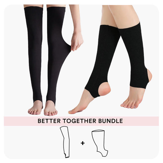 Bundle Modal Thigh High + Calf  Compression Sleeves