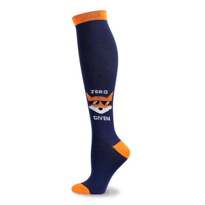 Funny Cartoon Animal Print Compression Socks(5 Pairs) - Navy Blue - S/M - image 8