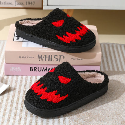 Plus Size Halloween Ghost Face Print Slippers - image 4