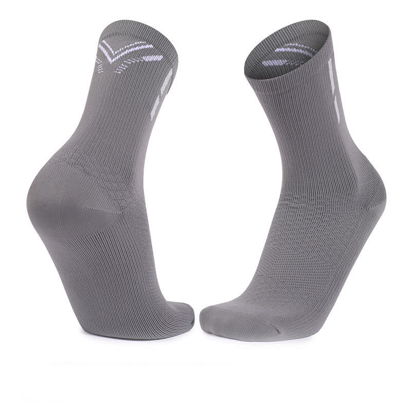 Sports Quick-drying Quarter Compression Socks(4 Pairs) - Grey - EU39-45(US6-11) - image 4
