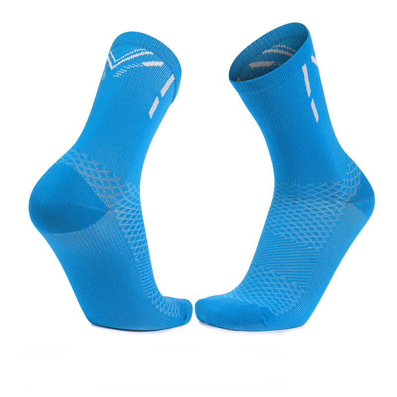 Sports Quick-drying Quarter Compression Socks(4 Pairs) - Blue - EU39-45(US6-11) - image 2