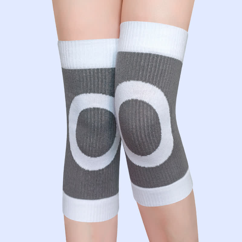 Circle Print Elastic Knee Pads - Grey - L - image 3