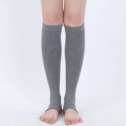 Pure Cotton Stirrup Calf Sleeves - Dark Grey - XL - image 3