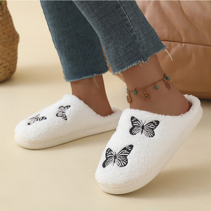 Plus Size Cute Butterfly Print Slippers - image 0