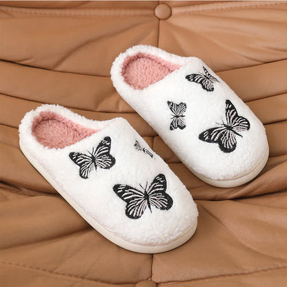 Plus Size Cute Butterfly Print Slippers - Pink - EU44-45(US10-11) - image 1