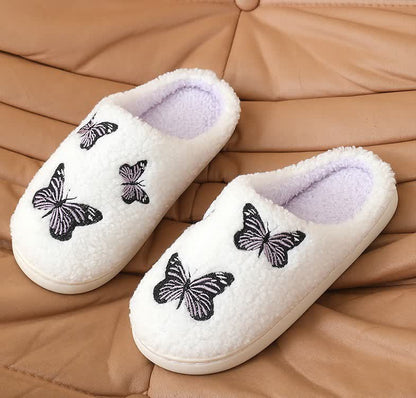 Plus Size Cute Butterfly Print Slippers - Purple - EU44-45(US10-11) - image 8
