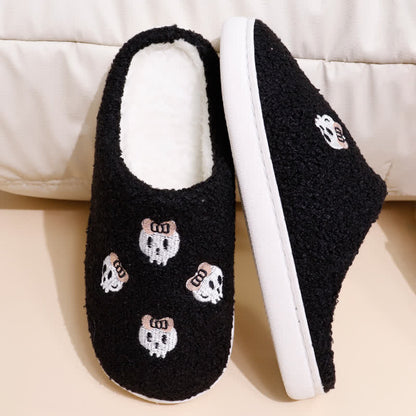 Plus Size Halloween Cute Skull Print Slippers - image 2