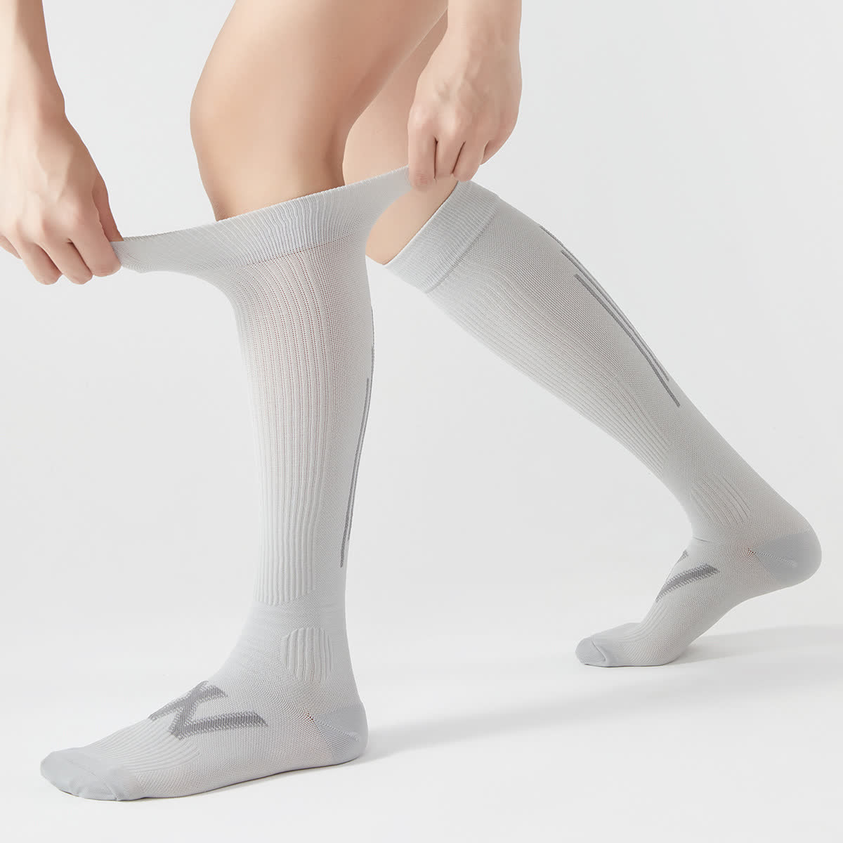 Striped Sports Compression Knee High Socks(4 Pairs)