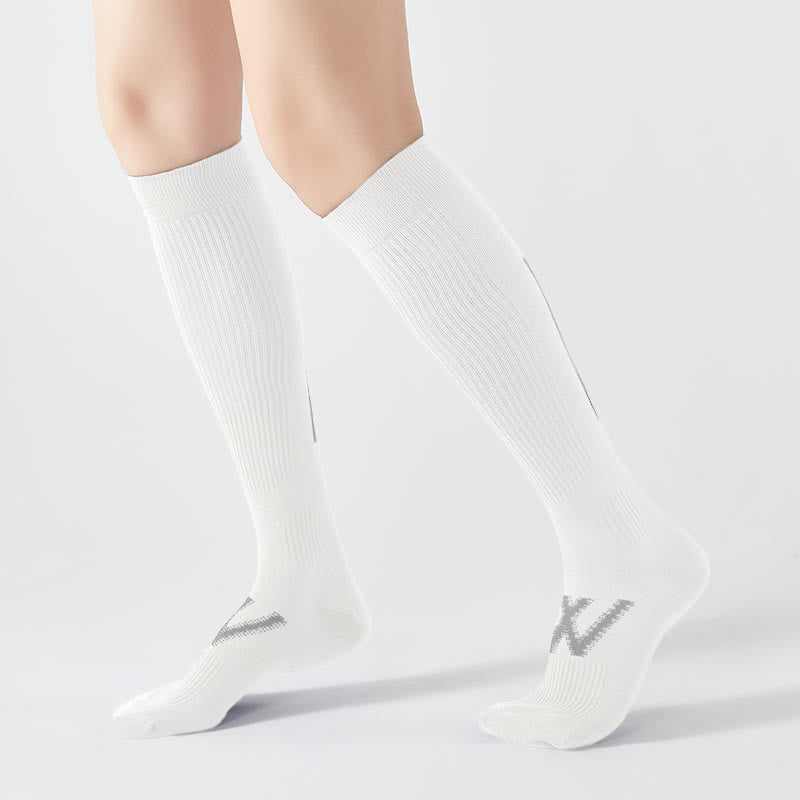Striped Sports Compression Knee High Socks(4 Pairs)