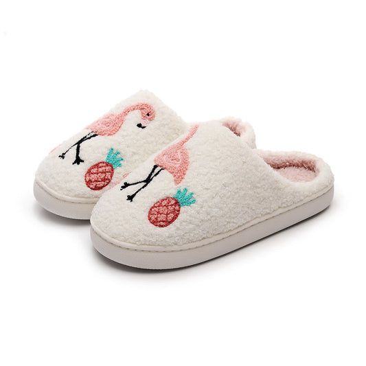 Plus Size Flamingo Plush Slippers - image 0