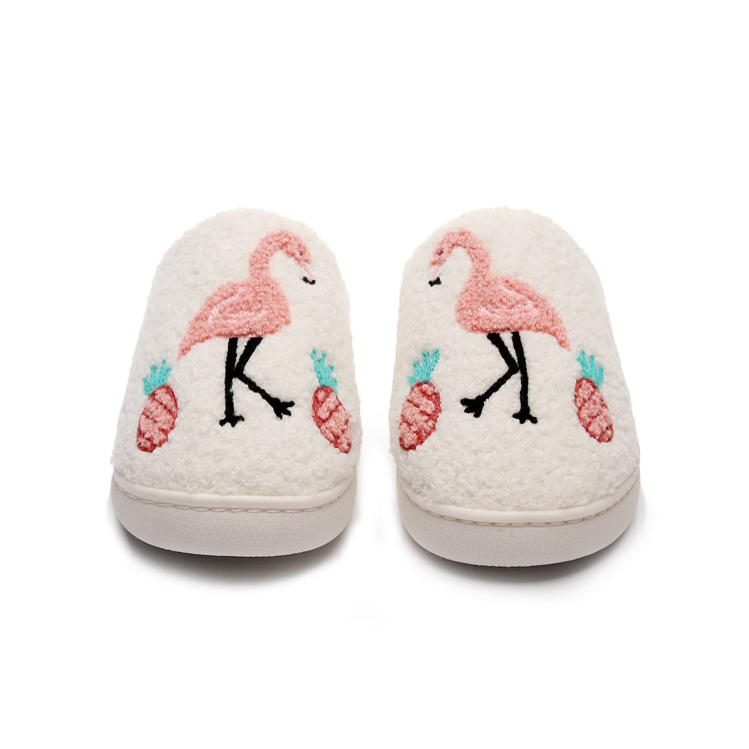 Plus Size Flamingo Plush Slippers - image 2