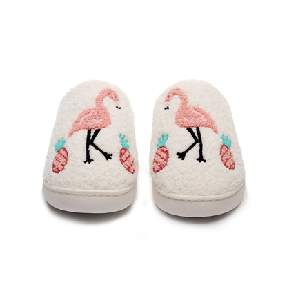 Plus Size Flamingo Plush Slippers - image 2