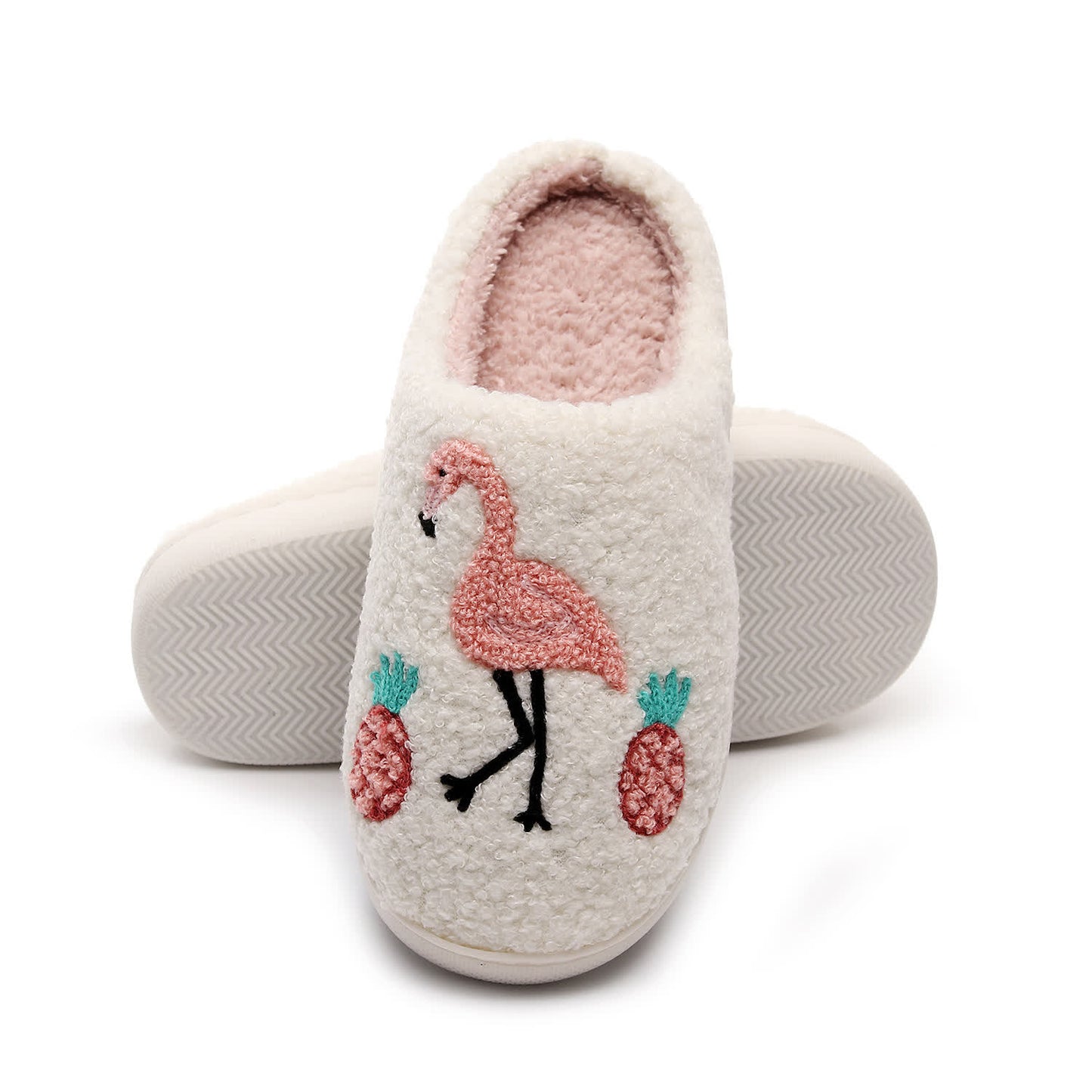 Plus Size Flamingo Plush Slippers - image 3