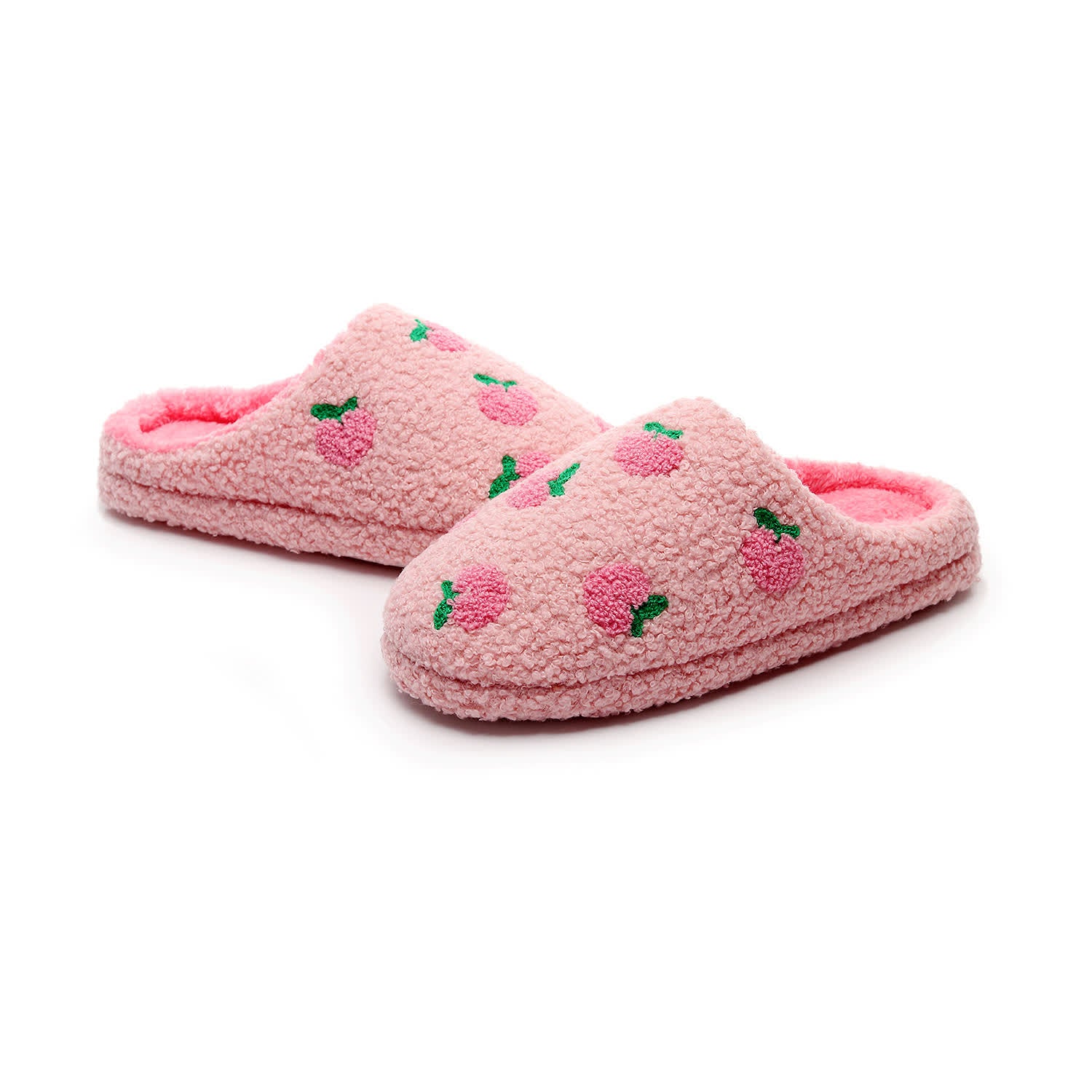 Plus Size Peach Plush Slippers - image 2