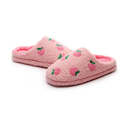 Plus Size Peach Plush Slippers - image 2