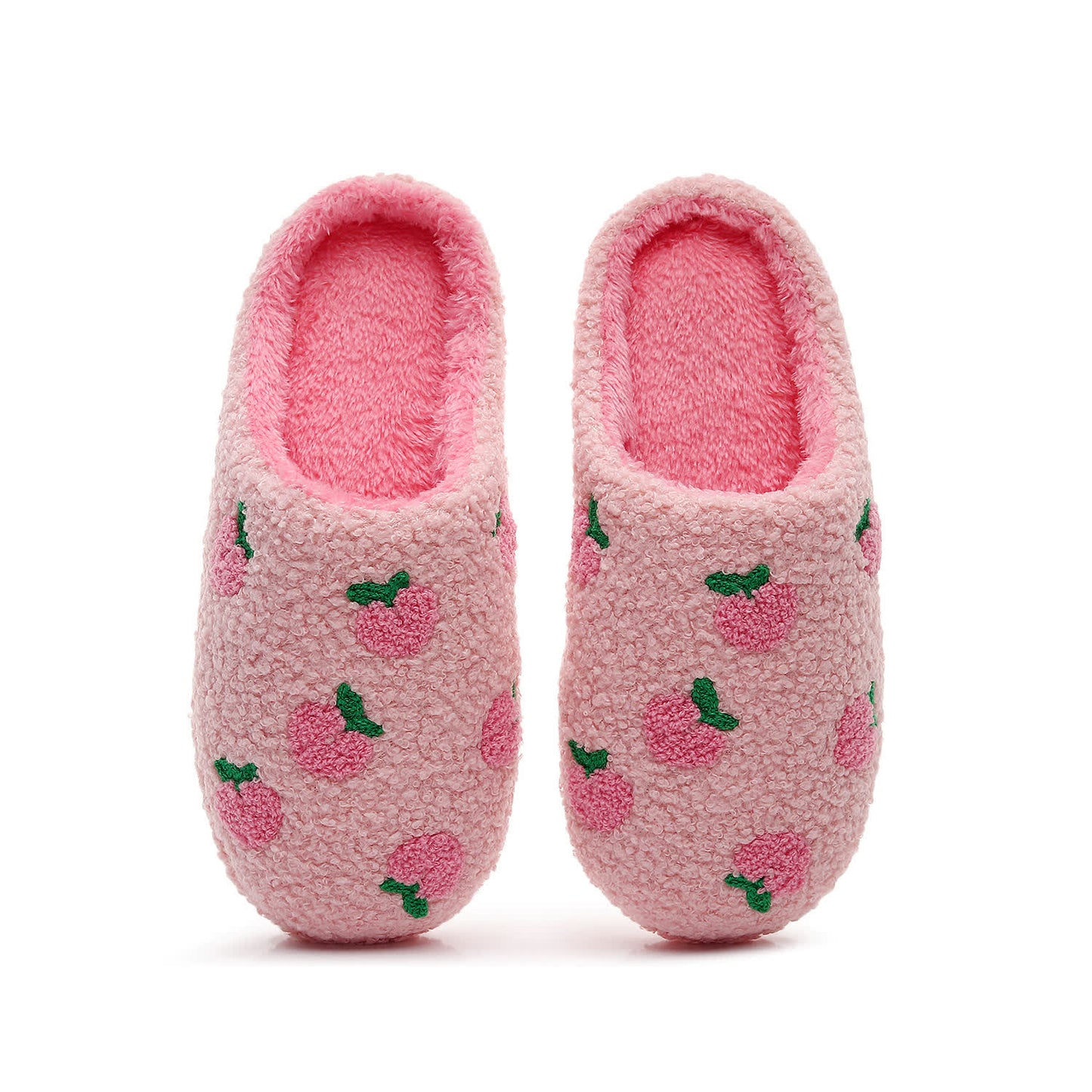 Plus Size Peach Plush Slippers - Pink - EU44-45(US10-11) - image 1
