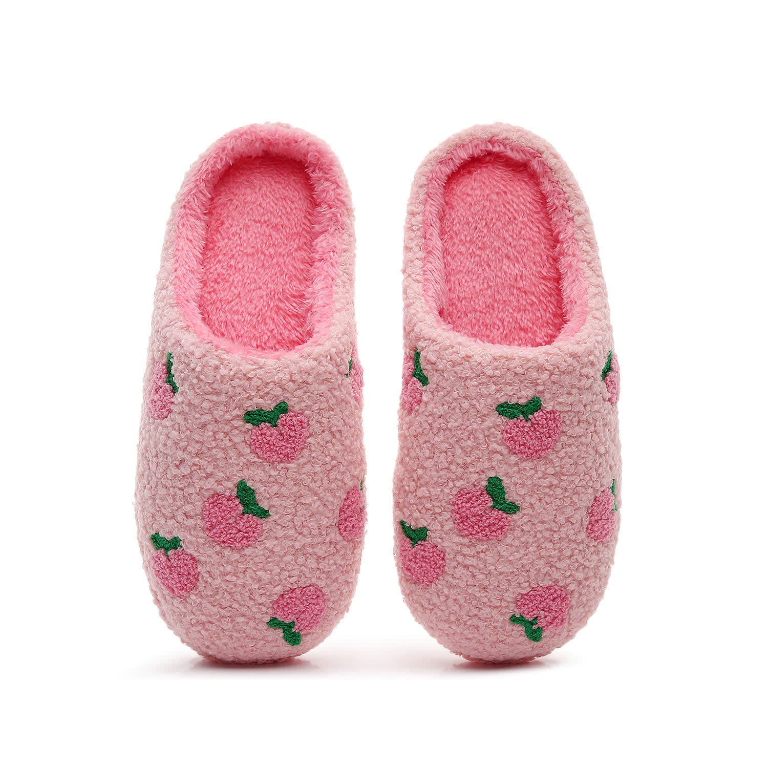 Plus Size Peach Plush Slippers - Pink - EU44-45(US10-11) - image 1