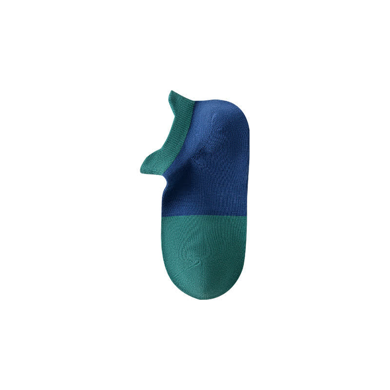 Cotton Color Block Breathable Ankle Socks(6 Pairs)