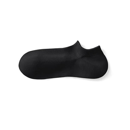 Cotton Sweat-wicking Mesh Breathable No Show Socks(7 Pairs) - Black - EU39-44(US6-10) - image 12