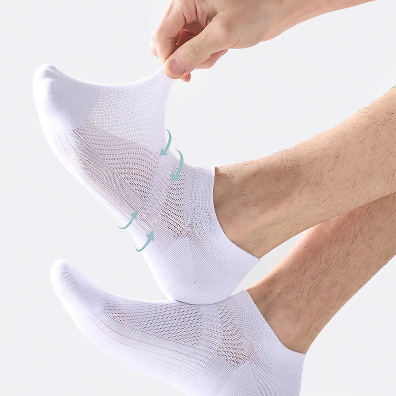 Cotton Sweat-wicking Mesh Breathable No Show Socks(7 Pairs) - image 2