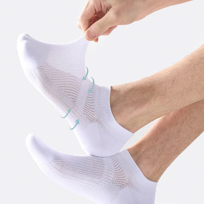 Cotton Sweat-wicking Mesh Breathable No Show Socks(7 Pairs) - image 2