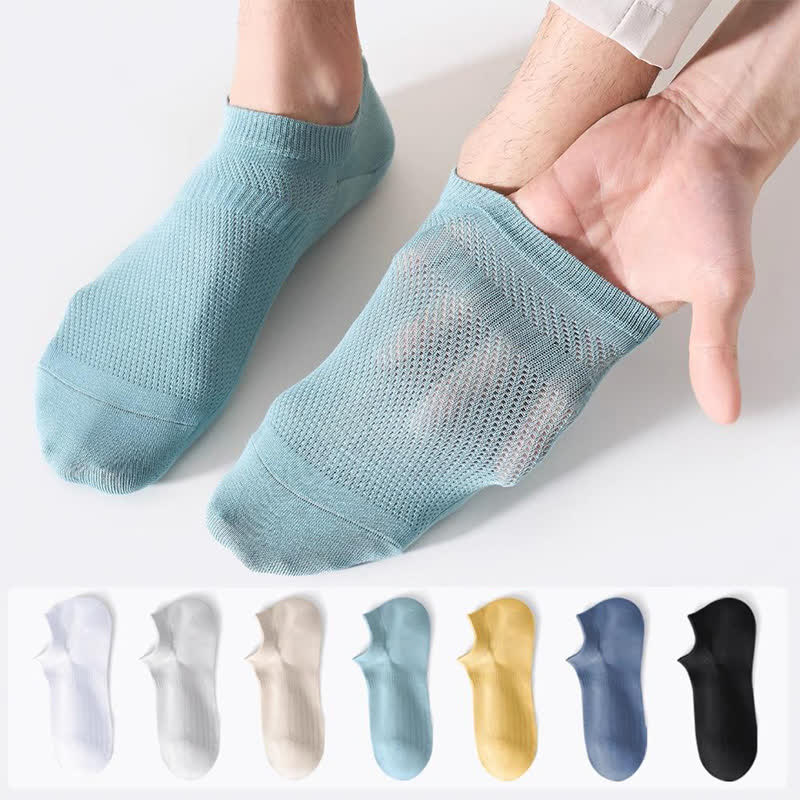 Cotton Sweat-wicking Mesh Breathable No Show Socks(7 Pairs)